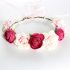 Simulate Flower Garland Headband Floral Head Wreath Wedding Party Headwear Photo Prop white