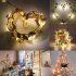 Simulate Leaf Garland String Light Flexible Copper Wire Artificial Leaves Lamp for Christmas Wedding Party Pink leaf rattan 3m copper wire lamp  battery box 