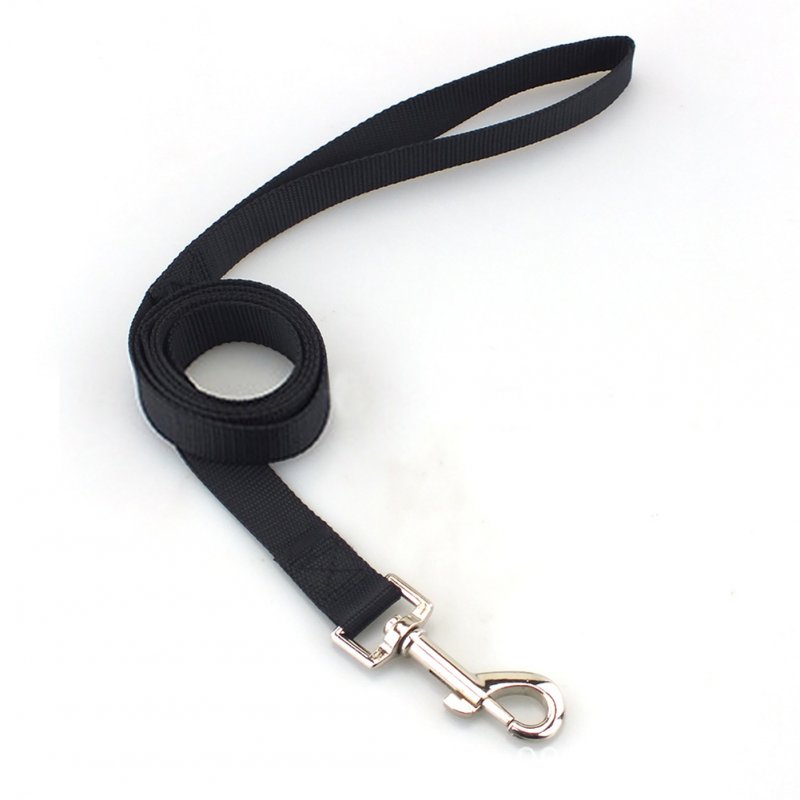Simulate Nylon Candy Color Pet Lead Leash with Clip for Dog Collar Harness  black_L