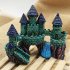 Simulate Resin Castle Landscape Ornament for Aquarium Fish Tank Decoration  blue