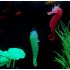 Simulate Silicone See Horse Landscape with Fluorescent   Luminous Effect Ornament for Aquarium Fish Tank Decoration  Orange