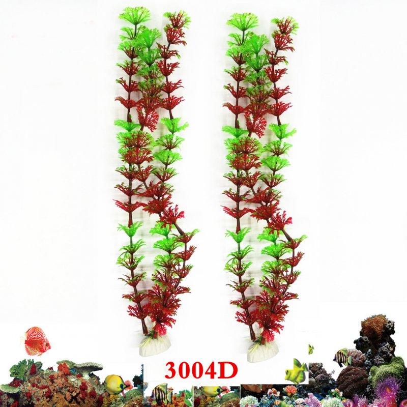 Simulated Water Grass for Fish Bowl Aquarium Landscape Decoration  red green