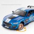 Simulation 1 24 Gt500 Alloy Car  Mode  Ornaments High Speed Miniature Model With Sound Light Model Electric Toy Car Gift For Kids blue