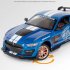 Simulation 1 24 Gt500 Alloy Car  Mode  Ornaments High Speed Miniature Model With Sound Light Model Electric Toy Car Gift For Kids blue