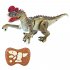 Simulation 2 4g Remote Control Dinosaur Electric Mini Velociraptor Dilophosaurus Model Toys Gray