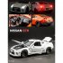 Simulation Car Model Ornaments Compatible for GTR Sports Car Alloy Model Toys track edition white