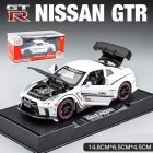 Simulation Car Model Ornaments Compatible for GTR Sports Car Alloy Model Toys track edition white