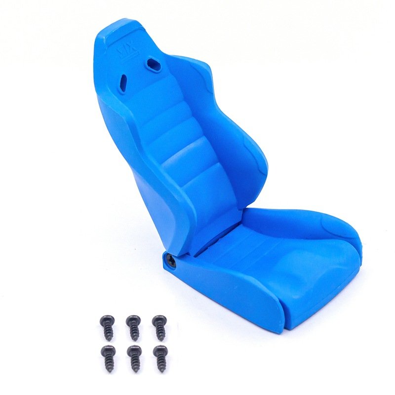 Simulation Chair Mini Cab Seat Model Car Driving Seat for 1/10 trx4 scx10 RC Climbing Car Decorative Accessories A section-blue