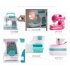 Simulation Children Sewing Machine Toy Kids Mini Furniture Pretend Playing Girl Design Clothing Toys for Educational Gift Large electric sewing machine rose red