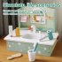 Simulation Dresser Washstand Set Wooden Pretend Play Vanity Table Set Learning Educational Toys