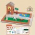 Simulation Mini Brick Building House Toys Diy Villa Farm Cabin Building Blocks Educational Toys For Boys Girls Gifts 388