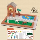 Simulation Mini Brick Building House Toys Diy Villa Farm Cabin Building Blocks Educational Toys