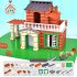 Simulation Mini Brick Building House Toys Diy Villa Farm Cabin Building Blocks Educational Toys For Boys Girls Gifts 361
