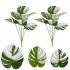 Simulation Monstera Leaf Indoor Desktop Mini Ornaments for Hawaii Wedding Party Decor 12pcs