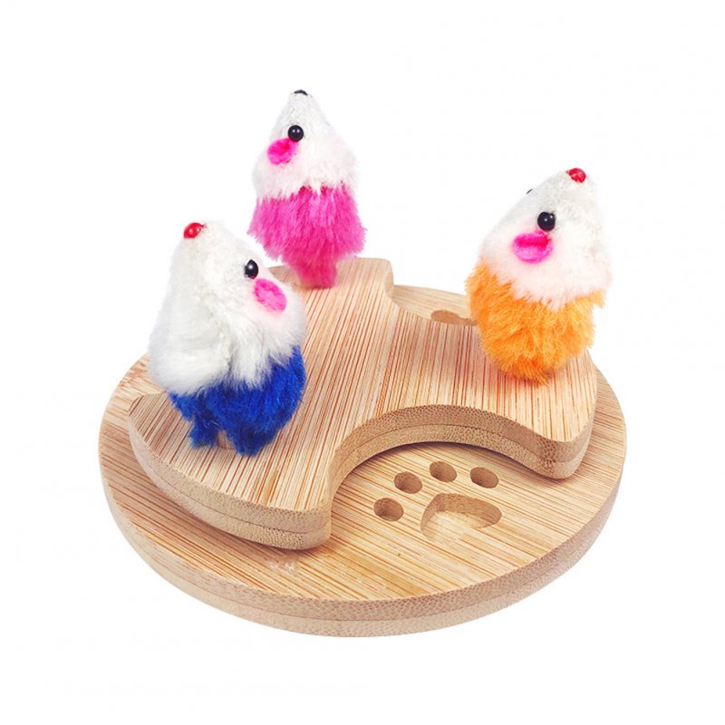 Simulation Mouse Scratching Plate Pet Cat Turntable Toy Scratcher Plate As shown in color_L