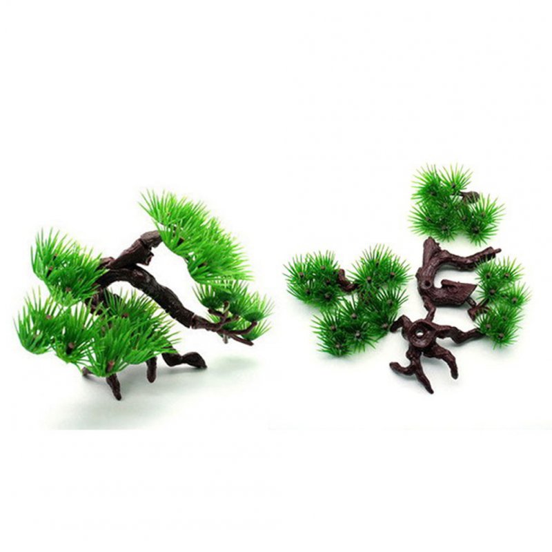 Simulation Pine for Aquarium Rockery Bonsai Landscaping Decoration Accessories (S) pine tree