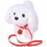 Simulation Plush  Dog Electronic Interactive Pet Puppy   Traction Rope Walking Barking Tail Wagging Companion Toys For Kids Bichon