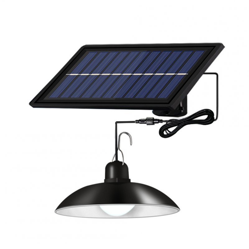 Single / Double Head Solar  Chandelier Adjustable Brightness Lamp With Remote-controlled For Outdoor Indoor Garden Yard Lighting Single head (warm light)