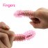 Single Finger Spiked Condoms Reusable Ring Safe Anal Prostata Product Vibrator Eggs Extender G Point Sex Toys For Couple Toys Pink