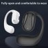 Single Left Ear Bluetooth Headset 5 2ows Open Bone Conduction Earphones Ear Hook Noise Canceling Headphones Black