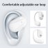 Single Left Ear Bluetooth Headset 5 2ows Open Bone Conduction Earphones Ear Hook Noise Canceling Headphones White