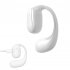 Single Left Ear Bluetooth Headset 5 2ows Open Bone Conduction Earphones Ear Hook Noise Canceling Headphones White