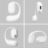 Single Left Ear Bluetooth Headset 5 2ows Open Bone Conduction Earphones Ear Hook Noise Canceling Headphones White