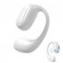 Single Left Ear Bluetooth Headset 5 2ows Open Bone Conduction Earphones Ear Hook Noise Canceling Headphones White