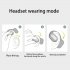 Single Left Ear Bluetooth Headset 5 2ows Open Bone Conduction Earphones Ear Hook Noise Canceling Headphones White