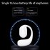 Single Left Ear Bluetooth Headset 5 2ows Open Bone Conduction Earphones Ear Hook Noise Canceling Headphones White
