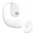 Single Left Ear Bluetooth Headset 5 2ows Open Bone Conduction Earphones Ear Hook Noise Canceling Headphones White