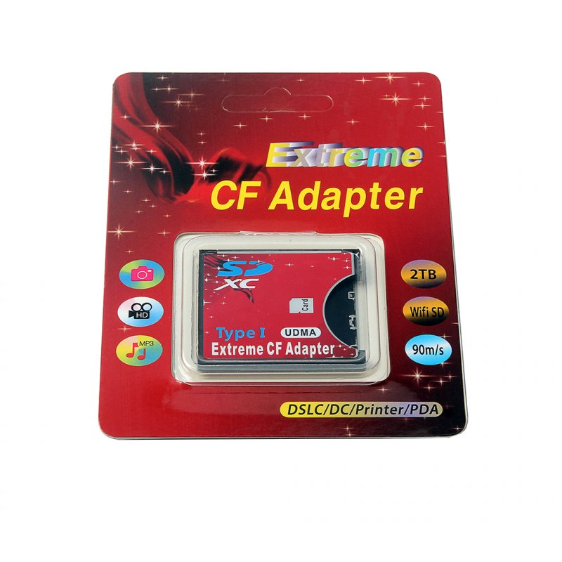 Single Slot for Micro SD / SDXC TF CF Card Type I Memory Card Reader Adapter for the Latest Recorder red