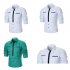 Single breasted Leisure Shirt Slim Top Cardigan with Two Pockets for Man blue 2XL
