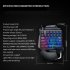 Single handed  Keyboard Ergonomic Robotic Led Backlit Wired Gaming Keyboard Black