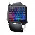 Single handed  Keyboard Ergonomic Robotic Led Backlit Wired Gaming Keyboard Black