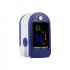 Single screen Pulse Measuring Device Portable Finger Clip Oximeter Blood Pressure Meter Blue