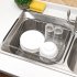 Sink Dish Drying Rack With Adjustable Support Rod Rust Resistan Dish Rack Large Capacity Stainless Steel Dish Drainers For Apartment Kitchen Counter Arch mesh d