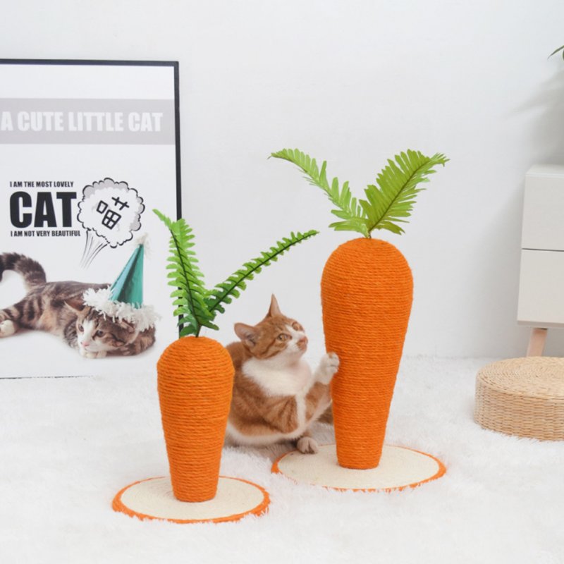 Sisal Climbing  Frame Two-color   Rope Carrot Shape Cat Toy Pet Supplies Two-color sisal carrot_26*26*29 medium