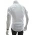 Size M Mens New Casual Slim Fit Leisure Button Formal Short Sleeve Blouse Shirt White