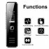 Sk007 Mini Digital Recorder Speaker USB Rechargeable HD Voice Recorder Support Tf Card Sound Mp3 Player Black