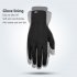 Ski Fleece Lined Gloves Non slip Touch Screen Winter Warm Windproof Gloves for Outdoor Cycling Sports Black M