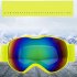 Ski Glasses Spherical Double Anti fog Goggles Hiking Snow Mirror Windproof Mirror Skiing Supplies for Kids yellow