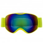 Ski Glasses Spherical Double Anti fog Goggles Hiking Snow Mirror Windproof Mirror Skiing Supplies for Kids yellow
