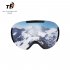 Ski Goggles with Large Spherical Double Layers Antifog Goggles Climbing Goggles for Women and Men Fluorescent yellow green tablets