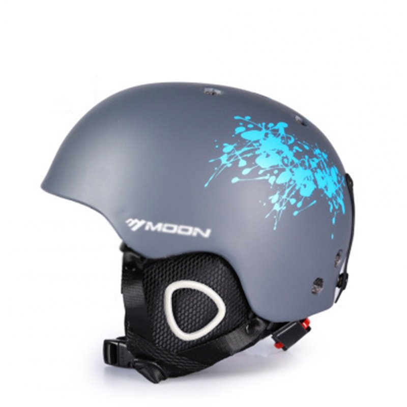 Ski Helmet Integrally-molded Skiing Helmet For Adult and Kids Snow Safety Skateboard Helmet  Gray ink_S