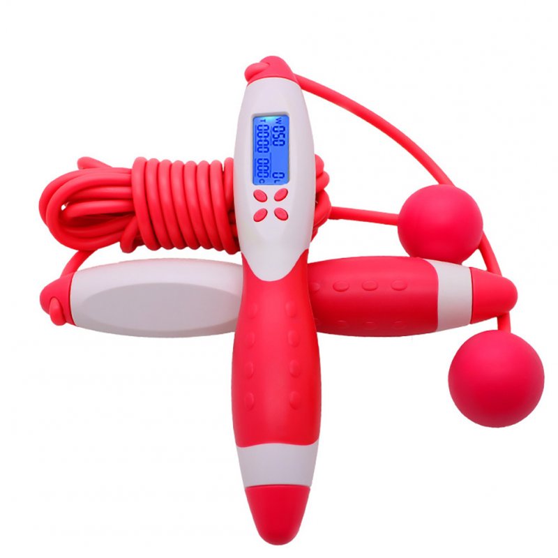Skipping Rope Smart Electronic Counting Adult Fitness Jump Rope Ultra-speed Ball Bearing Skipping Rope Fitness Training White Red