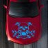 Skull Car Body Racing Side Door Long Stripe Stickers Auto Vinyl Decal blue