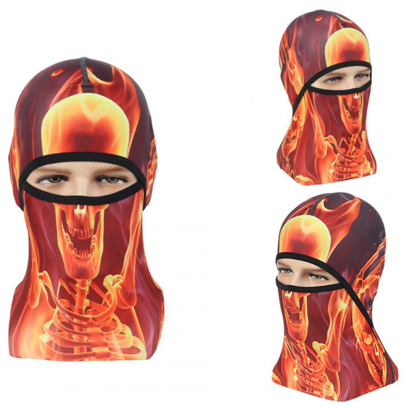 Skull Head Magic Turban Outdoor Sports Cycling Mountaineering Ski Headscarf Warm Breathable Mask 7#_One size