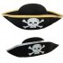 Skull Print Pirate Captain Hat  Christmas Halloween Masquerade Party  Flat type Pirate Hat Performing Props