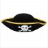 Skull Print Pirate Captain Hat  Christmas Halloween Masquerade Party  Flat type Pirate Hat Performing Props